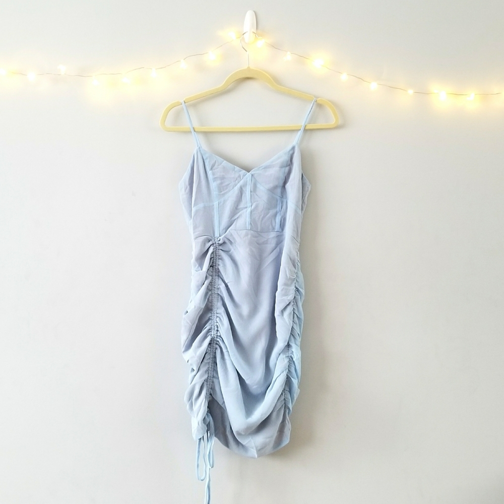 Tiger Mist Open Back Ruched Dress - Picture 5 of 7